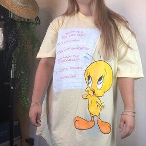 Warner Bro Tweety's To Do List Graphic Shirt